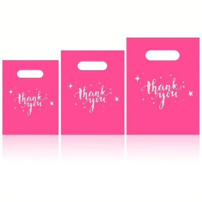 15/30/60/100pcs mixed plastic retail bag gift bag suitable for birthday party wedding gift packaging