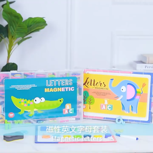 108/208pcs Alphabet Letters Montessori Literacy Skills Spelling Educational w/Magnetic Board&Storage