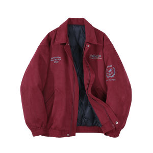Faux Suede Winter Jacket Down Insulated