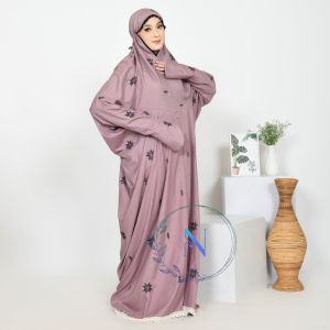 Mukena Terusan Dewasa Bordir Songket Mukenah Langsungan Mukena Lajuran Katun Premium