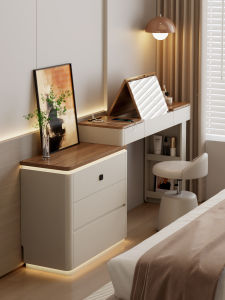 YANGYING | Modern Simple Solid Wood Dresser with Drawer and Storage Features Lockable Extendable Main Bedroom