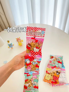 Hellokitty&Sanrio Collaborative Butterfly Knot Cookies 4-Pack Cute Childrens Snacks Japanese Brand Hokka Crispy Biscuits