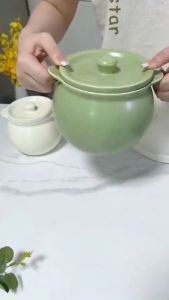 Hũ Gốm Đựng Thực Phẩm Chịu Nhiệt Cao Có Nắp Đậy Thố Gốm Sứ Không Chì Cao Cấp Đựng Gia Vị  Liễn Gốm Đựng Mỡ