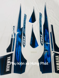 Bộ tem decal dán xe máy Yamaha Sirius RC 2024 màu xanh dương zin thái siêu đẹp