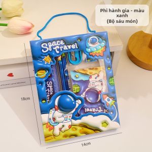 QUEZHOU | Bộ Dụng Cụ Học Tập Hình Hoạt Hình Hấp Dẫn Cho Bé