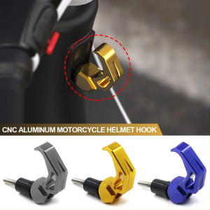 Aluminum Alloy Motorcycle Hook Colorful Mounting Helmet Hook Holder Bag Storage Hanger 1 Pcs
