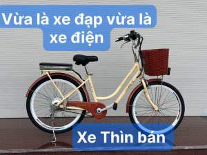 (KHÔNG ĐỒNG KIỂM)Xe đạp trợ lực điện cho nữ pin 36v x 10/13 ah