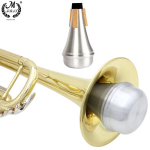 Trumpet Mute Silence Aluminium Trumpet Weaker Silver for Trumpet Practise Brass Replacement Accessories