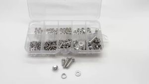 240-Piece Set of M5 Stainless Steel Phillips Head Bolts and Nuts (8/10/12/14/16/18/20mm) for Home Repairs and DIY.