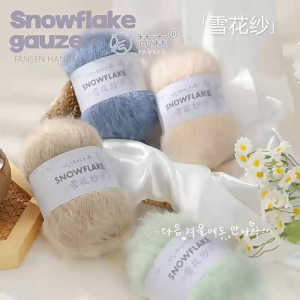 Len bông tuyết hiệu SNOWFLAKE 100gdùng để đan móc khănáomũ