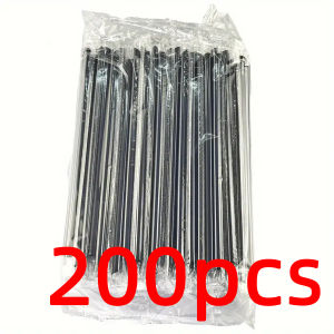 50/100/200PCS Black Disposable Plastic Straight Mouth Straw Solid Color Fine Straw Used For Cocktails Juices Beverages Coffee