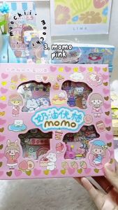 Stiker Momo Lucu 100 Pcs Murah 4 Warna - Stiker Viral Tik Tok 100 Lembar Anak Perempuan