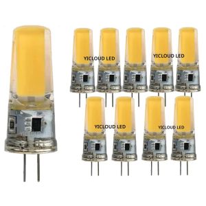 หลอดไฟ LED COB G4 10 ชิ้น ปรับความสว่างได้ 6W 9W ขั้ว E14 หลอดไฟ LED AC/DC 12V 220V หลอดไฟ G9 COB สปอตไลท์ โคมไฟระย้า ใช้แทนหลอดฮาโลเจน