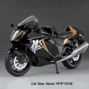 MAKEDA | 1:12 R3 Suzuki Hayabusa Motorcycle Alloy Cars Toy Diecast Models Rubber Tires with Light Music Miniature Vehicles Model Ornament