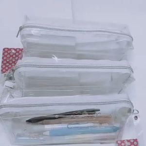 Tempat Pensil PVC Waterproof Mini Kotak Pencil Transparan Anti Air KP10