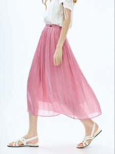 Juicy Couture | New Flowing Pink Lightweight Long Skirt