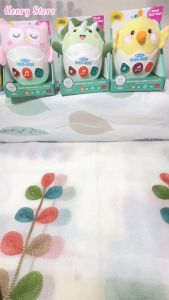 Đồ chơi thông minh lật đật bằng bông cao cấp có đèn nhạc kiêm đồ Decor phòng cho bé hình con vật dễ thương