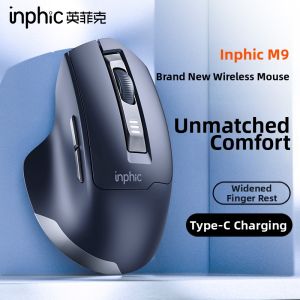 inphic | Bluetooth Silent Rechargeable Ergonomic Laptop Mouse