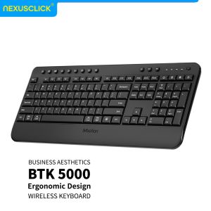 NexusClick 2.4G Wireless Silent KeyboardUltra-thin Ergonomic with Multimedia KeysAAA Battery Powered for Computer Home Office