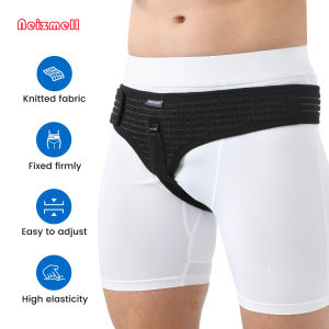 Hernia Belt Truss for Single Inguinal and Pain Relief Sport Hernia Support Brace Recovery Strap for Men and Women with 2 Removable Compression Pads