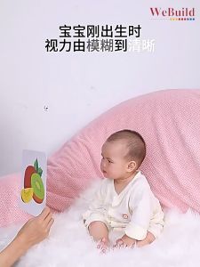 Montessori Newborn Baby Black White Colourful Flash Card Early Vision Development 蒙氏新生婴儿宝宝黑白视觉激发卡片 撕不烂早教闪卡彩色玩具训练卡 Kad Permainan WeBuil