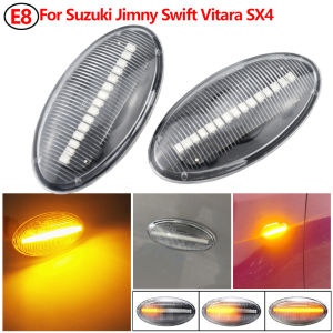 2PCS Dynamic LED Side Marker Turn Signal Lights Indicator Amber Repeater Car Lights For Suzuki Swift Jimmy Vitara SX4