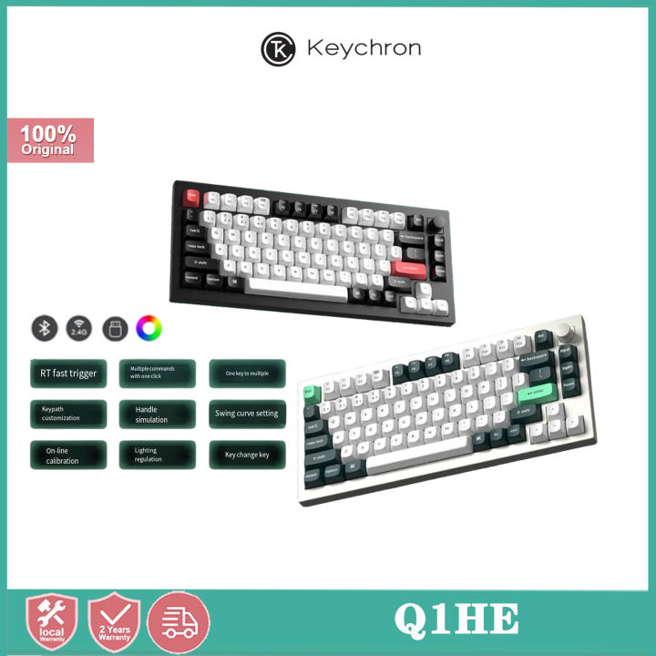 Keychron Q1HE three mode mechanical keyboard, aluminum alloy material