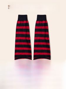 JINGCHI | ถุงเท้าถักลายทางสำหรับผู้หญิง ทรงสลิมฟิต อบอุ่น ฤดูใบไม้ผลิ ฤดูใบไม้ร่วง ฤดูหนาว Y2K ถุงเท้ากระชับสัดส่วนขา 2 คู่