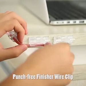 Adhesive Wire Cable Management Clips Plastic Wall Desk Cable Organizer Home Office Gadgets (Color Randomly Given)