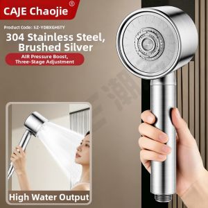 CAJE | High Pressure Large Flow 304 Stainless Steel Shower Head Bath Set