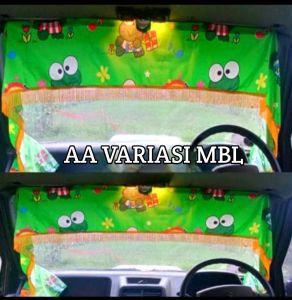 gorden mobil list kaca depan (rurus) mobil truk Fuso hino variasi intelior mobil
