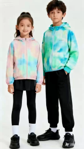 Childrens Cool-Sensing Sun Protection Clothing Tie-Dye Original Yarn Sun Protection Technology