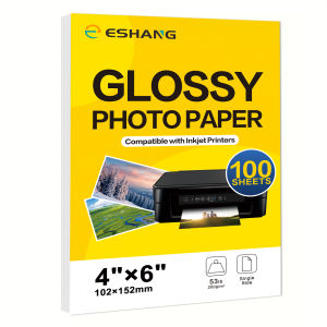 20/100 sheets 3R/4R/5R/A4 Glossy Photo Paper for Inkjet Printer Bright Color Suitable for Photography Family Festivals