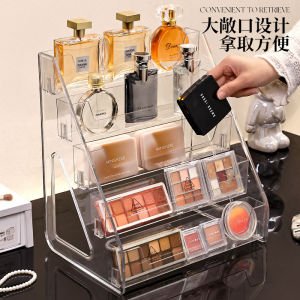ชั้นวางเครื่องสำอางอะคริลิกใสแบบหินพื้นสำหรับจัดระเบียบเครื่องสำอาง 5 ชั้น ชั้นวางเครื่องสำอางแบบทันสมัย