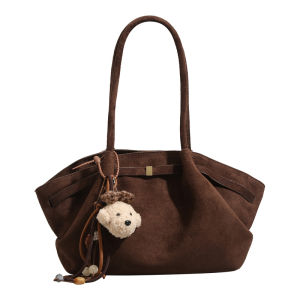 URCDN RDALVO | Suede-Effect Large Capacity Tote Bag