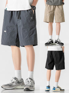 Woodsoon Summer Casual Shorts Mens Loose Wide Leg Sports Five-Quarter Trendy Versatile Mid-Length Straight Tube Pants