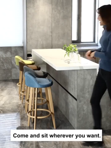 Homelife Modern Backrest Bar Chair High Chair Dining Chair Metal Stool Upholstered Bar Chair Cotton Linen Upholstered