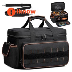 New 17-Inch Heavy-Duty Oxford Cloth Tool Bag - Durable Wear-Resistant Crossbody & Hand-Carry Design for Professional Use