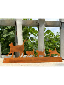 Đồ Trang Trí Vườn Bằng Sắt Hình Mèo Gia Đình Phong Cách Đồng Quê Hình Bóng Cắt Biển Báo Trang Trí Hàng Rào Sân Vườn Trang Trí Ngoài Trời