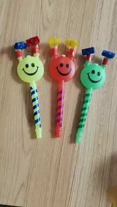 10PCS Noisemakers Smiley Blowing Dragon Whistles Kids Birthday Party Gifts Kindergarten Giveaway Toy Carnival Party Favors 22CM