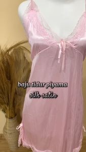 ELMORA | BT003 Baju Tidur Lingerie Wanita Satin Renda Korea Mini
