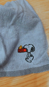 Khăn Tay Cotton Thiện Phú Thêu Hình Snoopy 35x35cm - Siêu mềm siêu cute dùng cho bé & người lớn