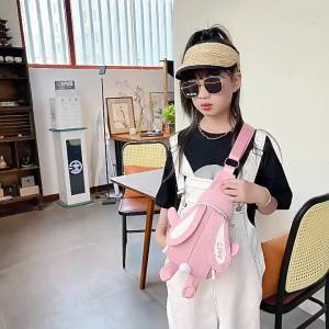Túi Trẻ Em Túi Vải Bố Thỏ Dễ Thương Mẫu Mới Túi Đeo Chéo Bé Gái Đeo Một Vai Hoạt Hình Hoạt Hình Cho Bé Gái Ba Lô Hai Vai