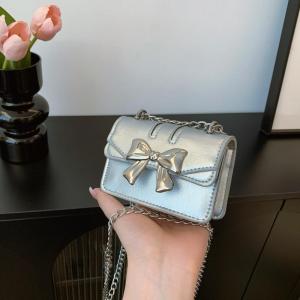 Túi Đeo Chéo Xích Mini Bạc Thời Trang Nữ 2024 Túi Đeo Vai Thường Ngày Túi Xách Túi Đựng Son Môi Túi Xách Thời Trang Túi Xách Nữ