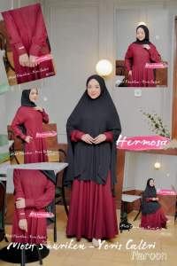 Gamis Hermosa Terbaru Branded Yoris Caltri Motif Shuriken