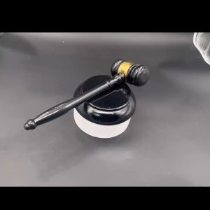 Wooden Judges Gavel Auction Hammer with Sound Block Durable Craft Lawyer Judge Auction Hammer
