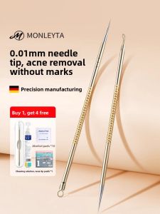 MONLEYTA | Bộ dụng cụ loại bỏ mụn đầu đen siêu nhọn Bộ dụng cụ điều trị mụn chuyên nghiệp Thiết bị làm đẹp da mặt chuyên dụng