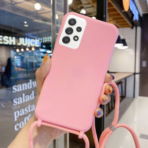 Silicone Phone Case for A15 5G A14 Anti-Fall A53 Lanyard A22 Protective Cover A32 Trendy A16 Womens Style A56 Creative Soft Shell A33 Couples S25 Edge Cartoon S25