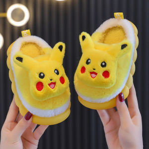 JIFANPAUL | Winter Childrens Cute Pikachu Cotton Slippers