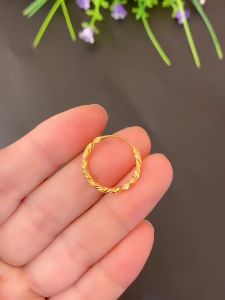 New Gold 18k Pawnable Legit Earring for Women Earrings Hypoallergenic Female 2.3 Cm Wide Glossy Earrings Jewelry Gold Vintage Bridal Earrings Sand Gold Earrings for Women Jewelry